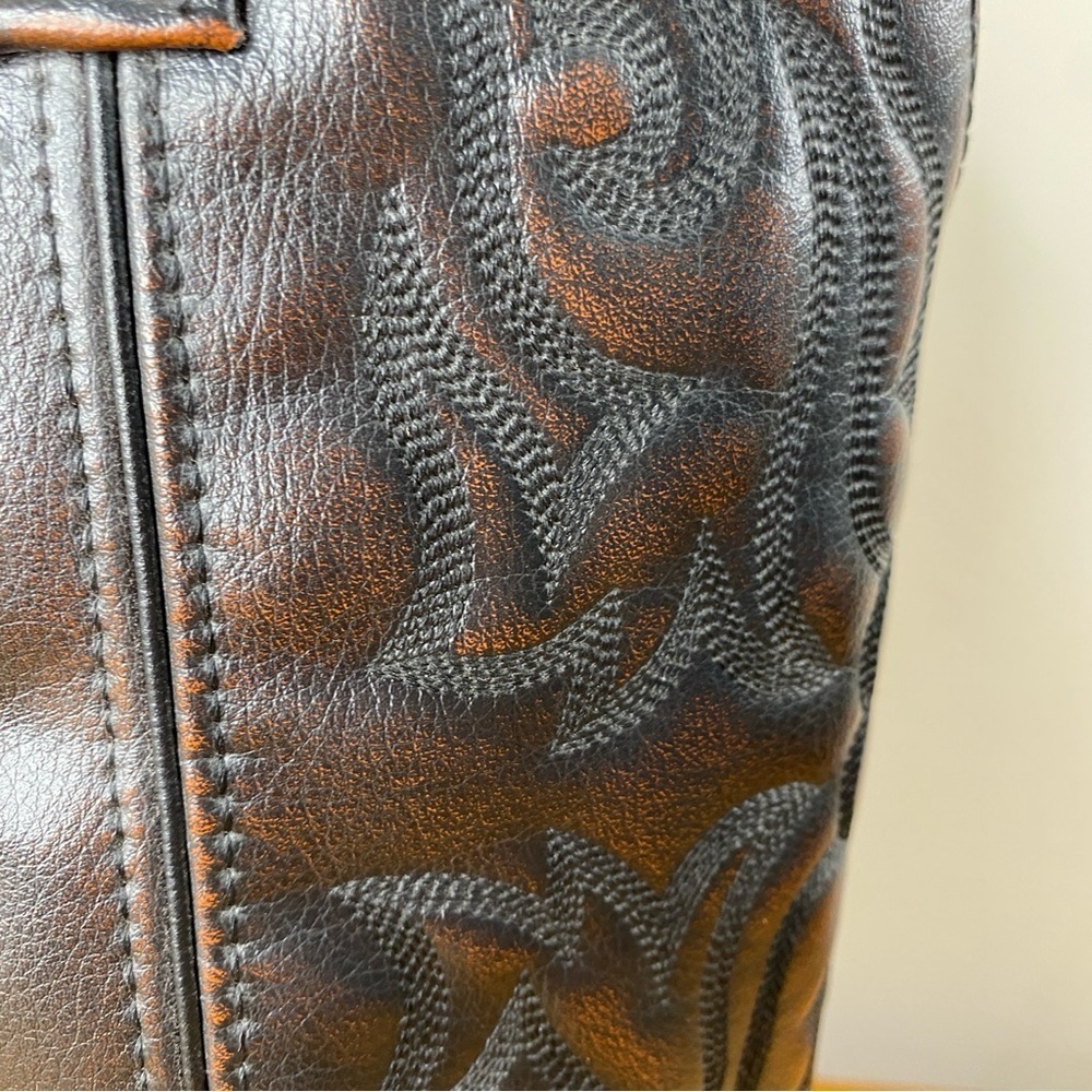Laredo Hawk Leather Western Cowboy Boots Men’s 8.5D/Women’s 10.5 - Picture 9 of 14